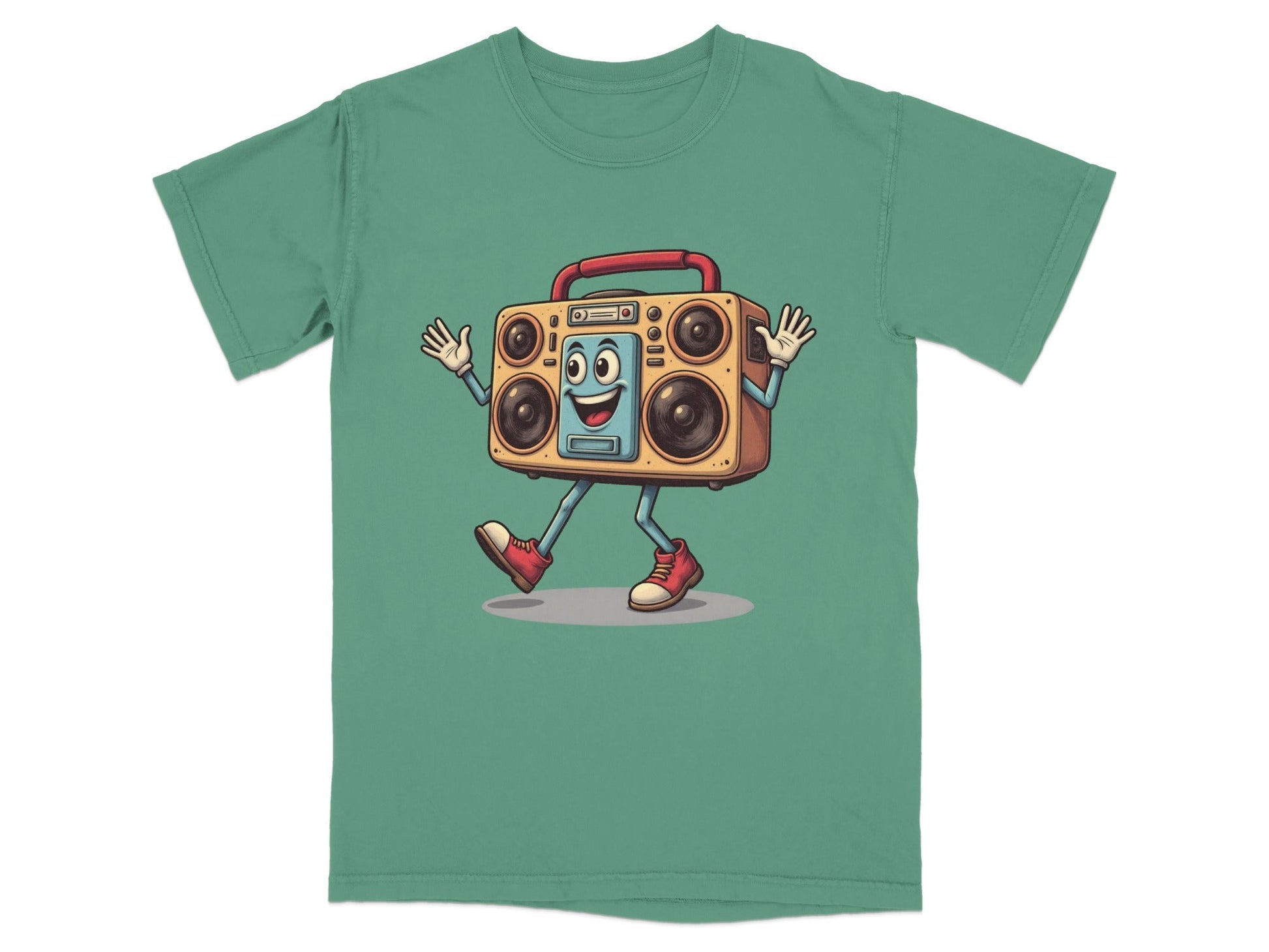 Retro Radio Cartoon Character Illustration Graphic T-Shirt - IconVexa
