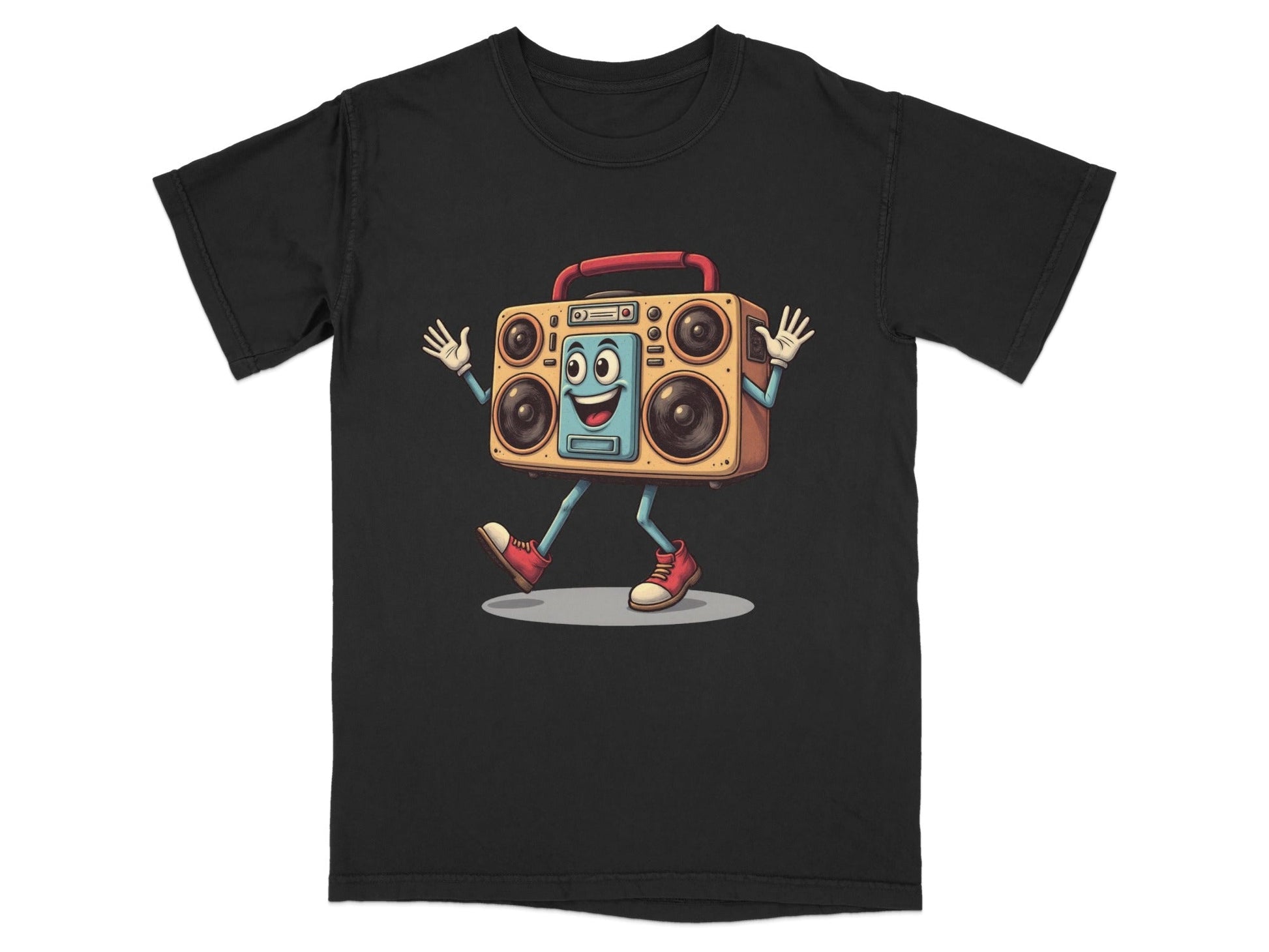 Retro Radio Cartoon Character Illustration Graphic T-Shirt - IconVexa