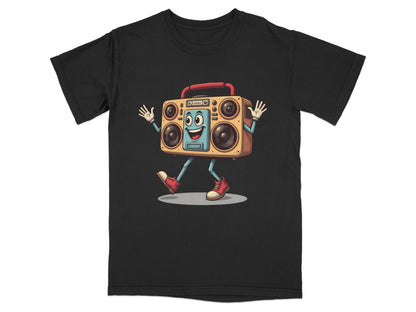 Retro Radio Cartoon Character Illustration Graphic T-Shirt - IconVexa