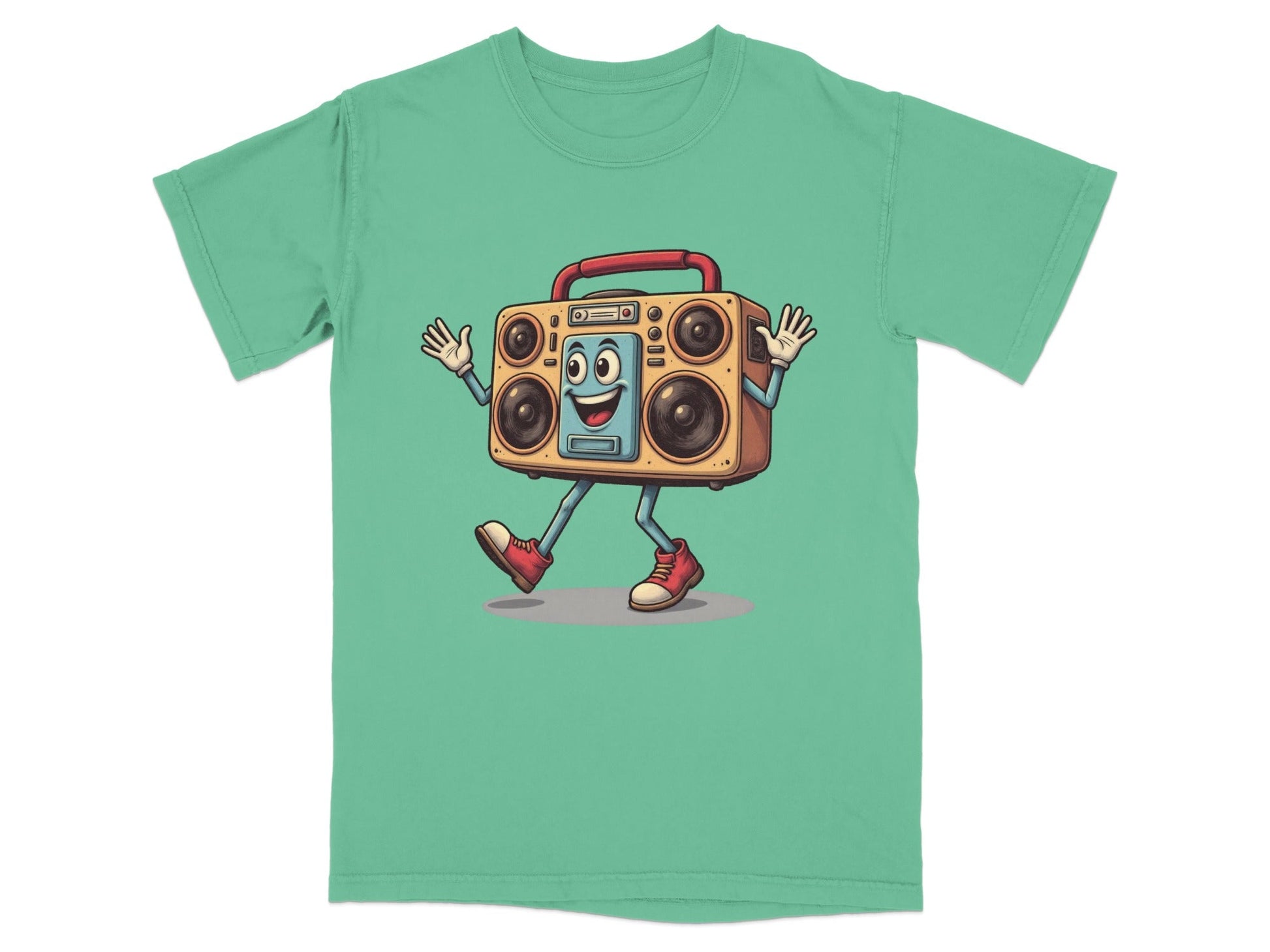 Retro Radio Cartoon Character Illustration Graphic T-Shirt - IconVexa