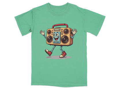 Retro Radio Cartoon Character Illustration Graphic T-Shirt - IconVexa
