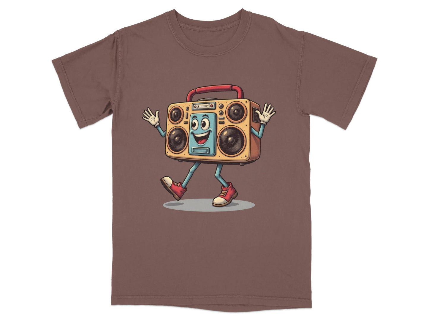 Retro Radio Cartoon Character Illustration Graphic T-Shirt - IconVexa