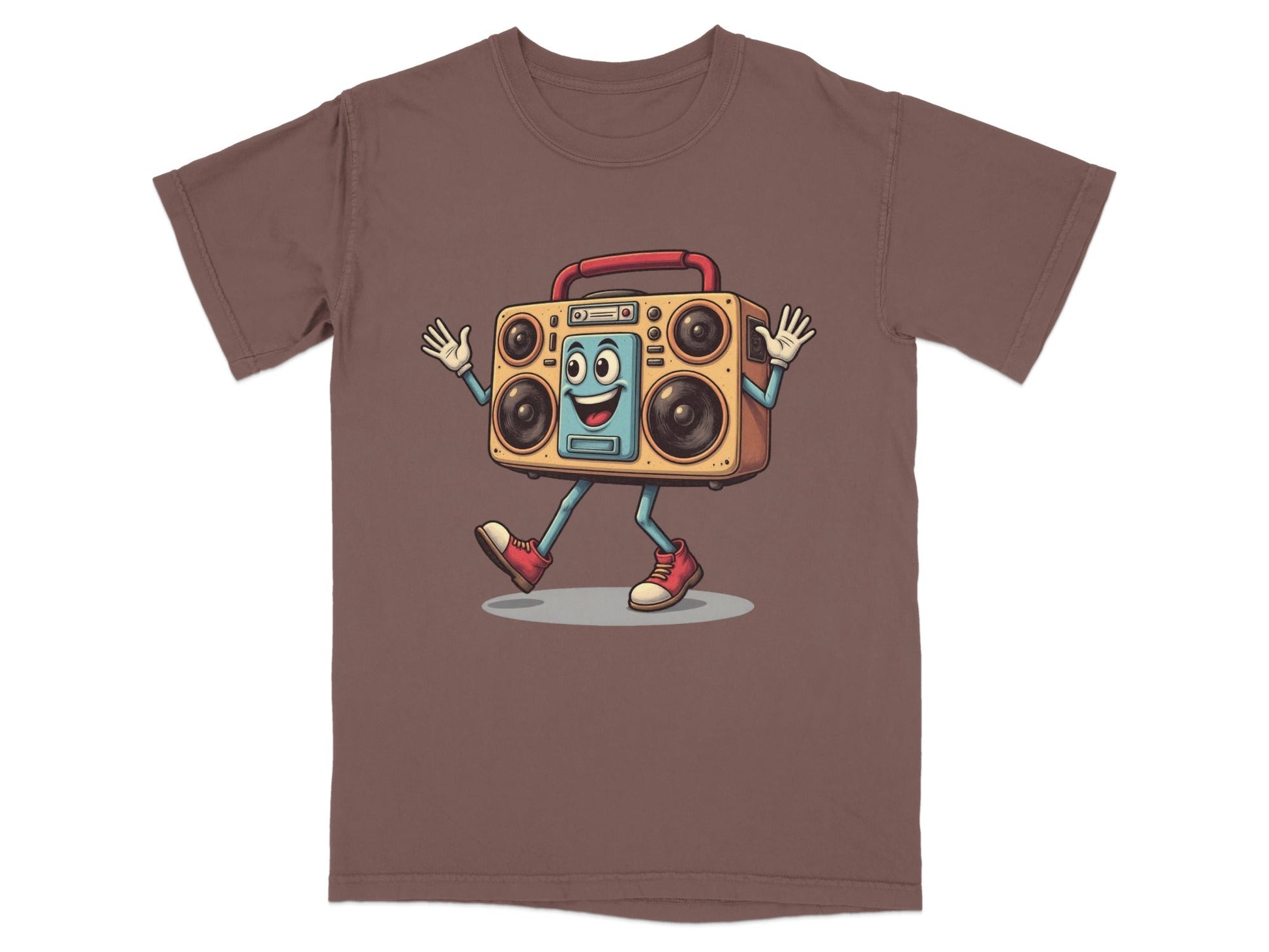 Retro Radio Cartoon Character Illustration Graphic T-Shirt - IconVexa