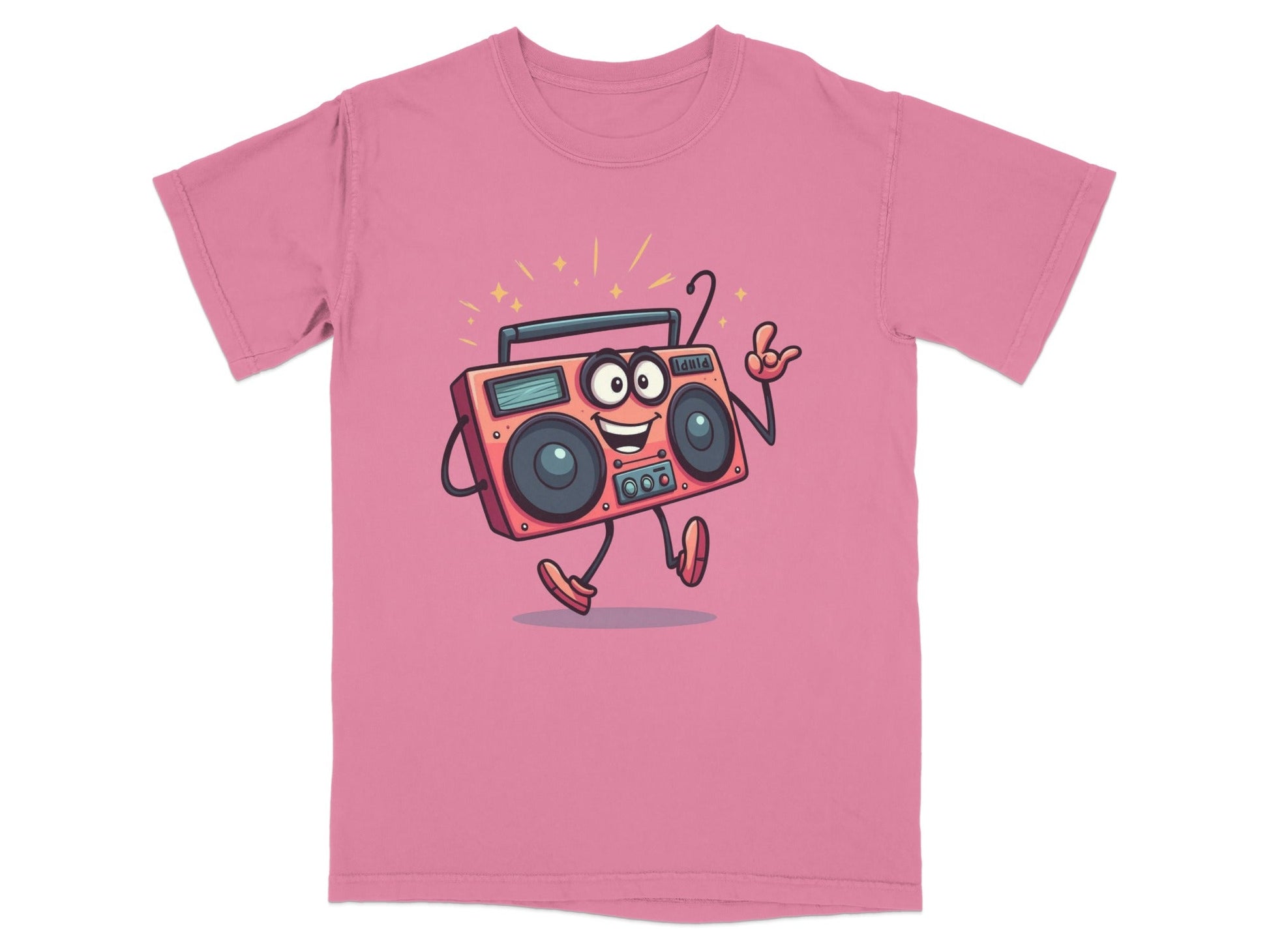 Retro Radio Cartoon Character with Attitude Graphic T-Shirt - IconVexa