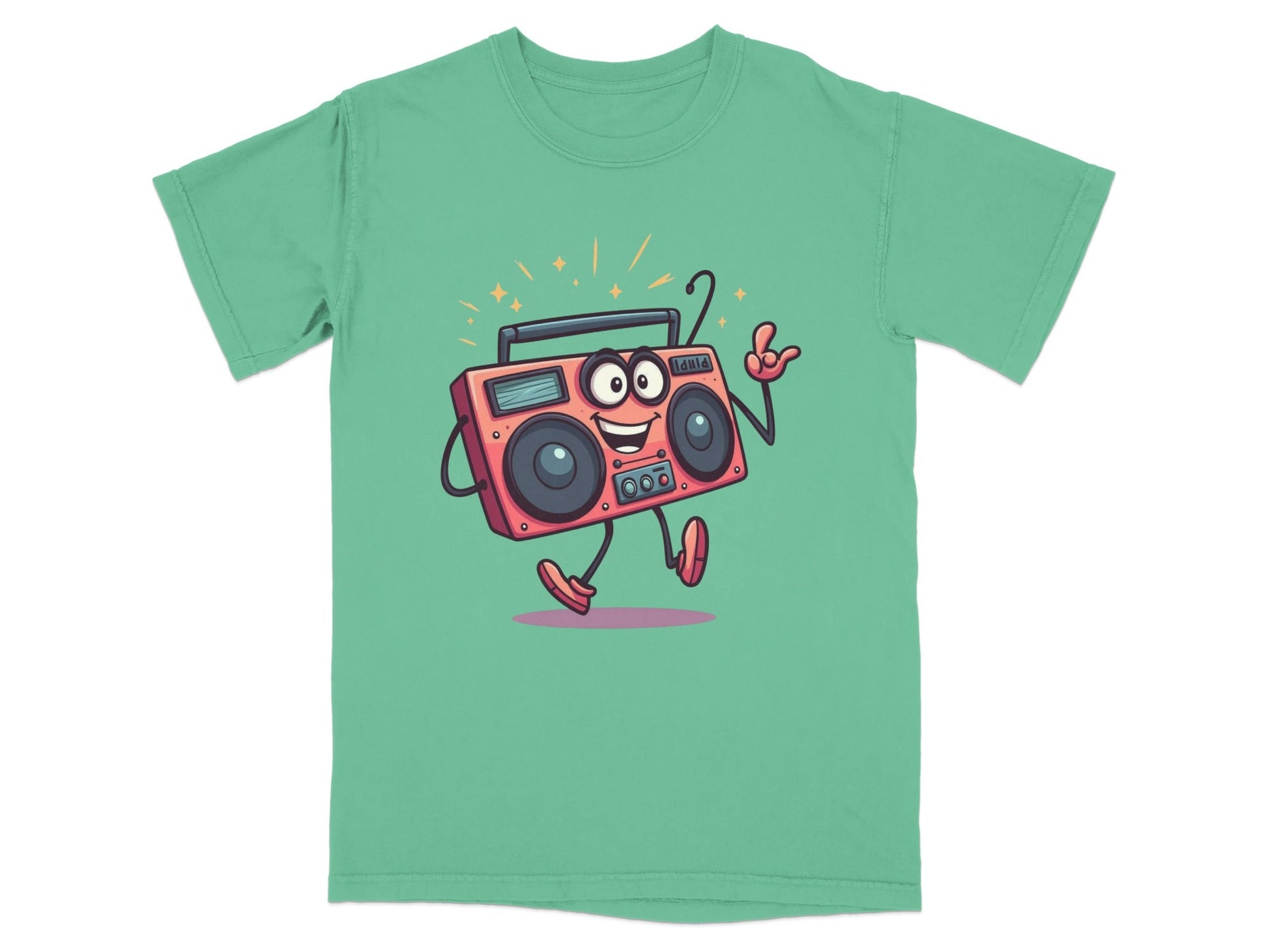 Retro Radio Cartoon Character with Attitude Graphic T-Shirt - IconVexa
