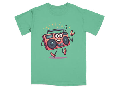 Retro Radio Cartoon Character with Attitude Graphic T-Shirt - IconVexa