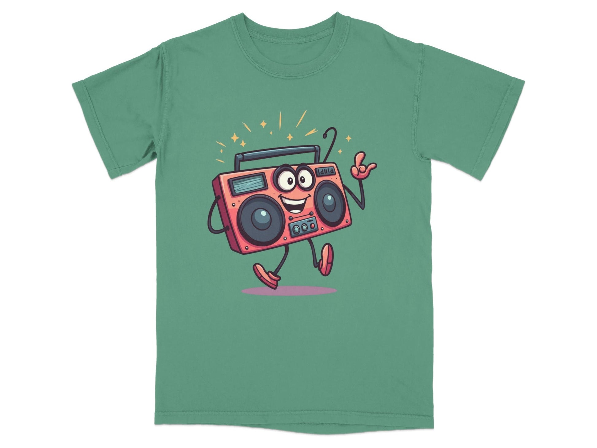 Retro Radio Cartoon Character with Attitude Graphic T-Shirt - IconVexa