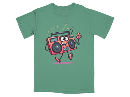 Retro Radio Cartoon Character with Attitude Graphic T-Shirt - IconVexa