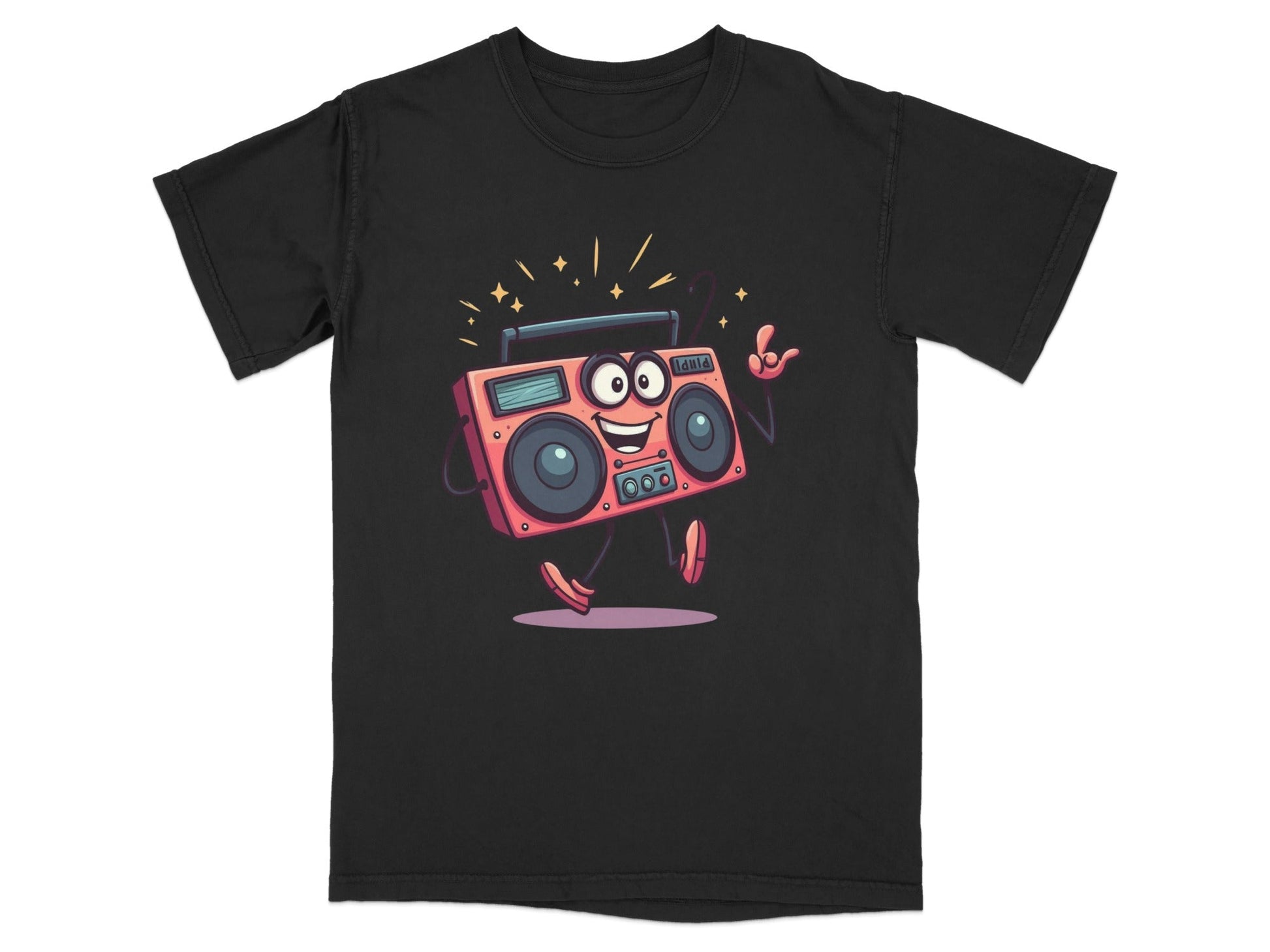 Retro Radio Cartoon Character with Attitude Graphic T-Shirt - IconVexa