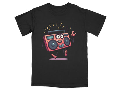 Retro Radio Cartoon Character with Attitude Graphic T-Shirt - IconVexa