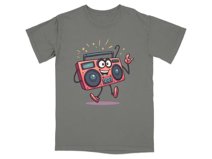 Retro Radio Cartoon Character with Attitude Graphic T-Shirt - IconVexa