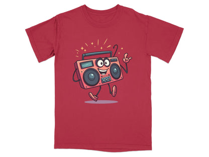 Retro Radio Cartoon Character with Attitude Graphic T-Shirt - IconVexa
