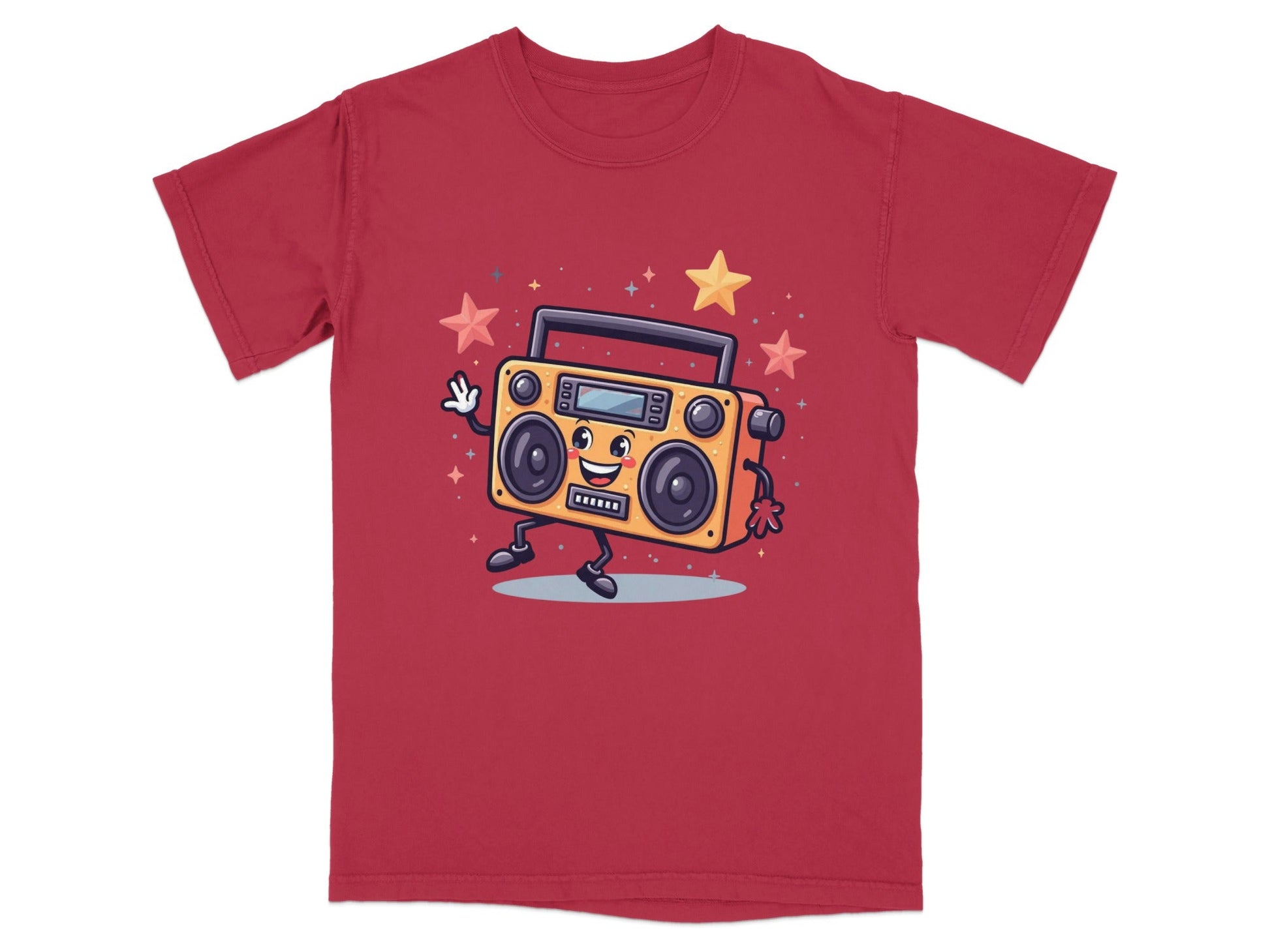 Retro Radio with Smiling Face Animated Art Style T-Shirt - IconVexa