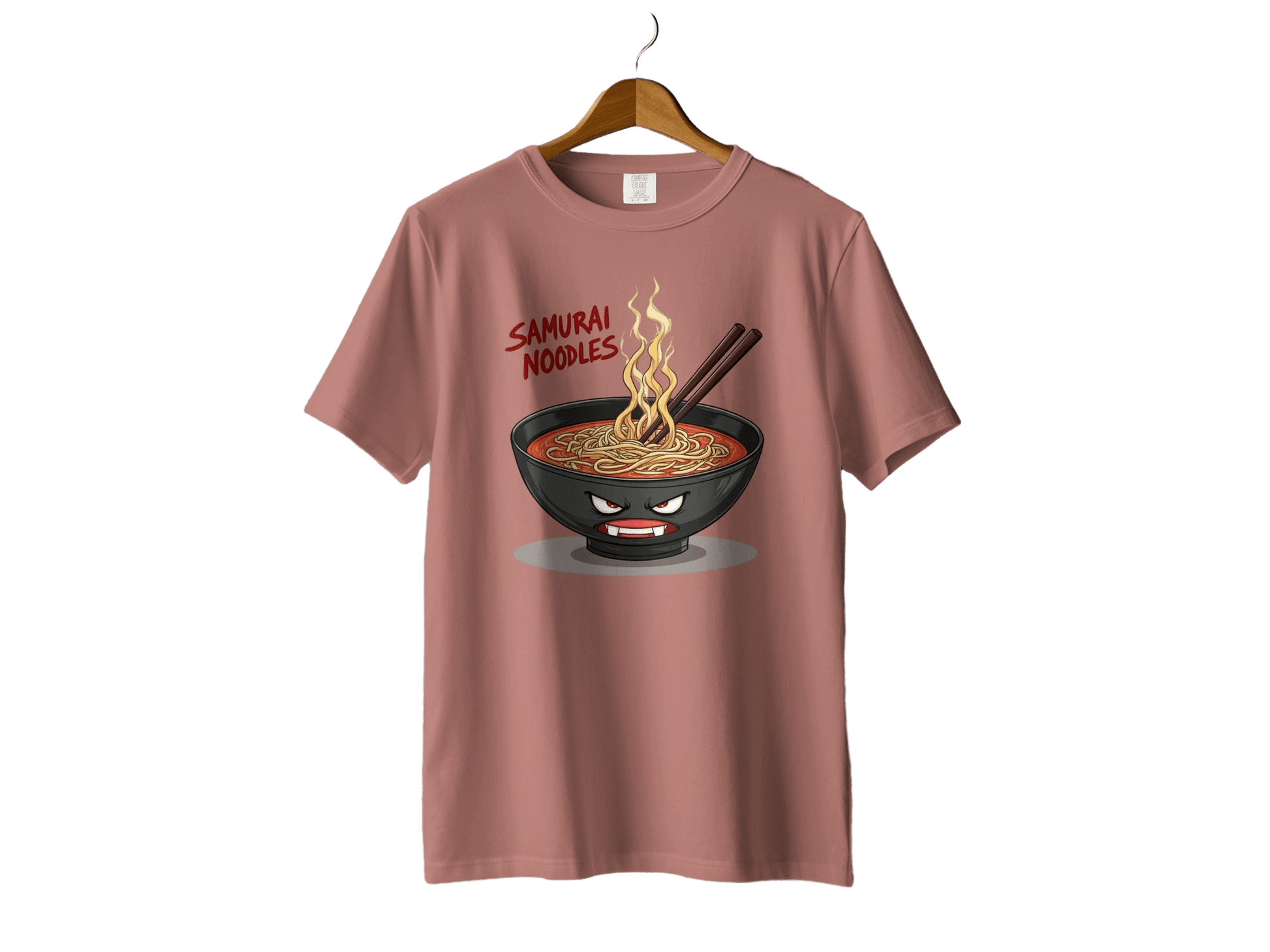 Samurai Noodles T-Shirt, Anime Ramen Shirt, Japanese Food Tee, Funny Food Shirt, Graphic Tee, Gift for Foodie, Unisex T-Shirt - IconVexa