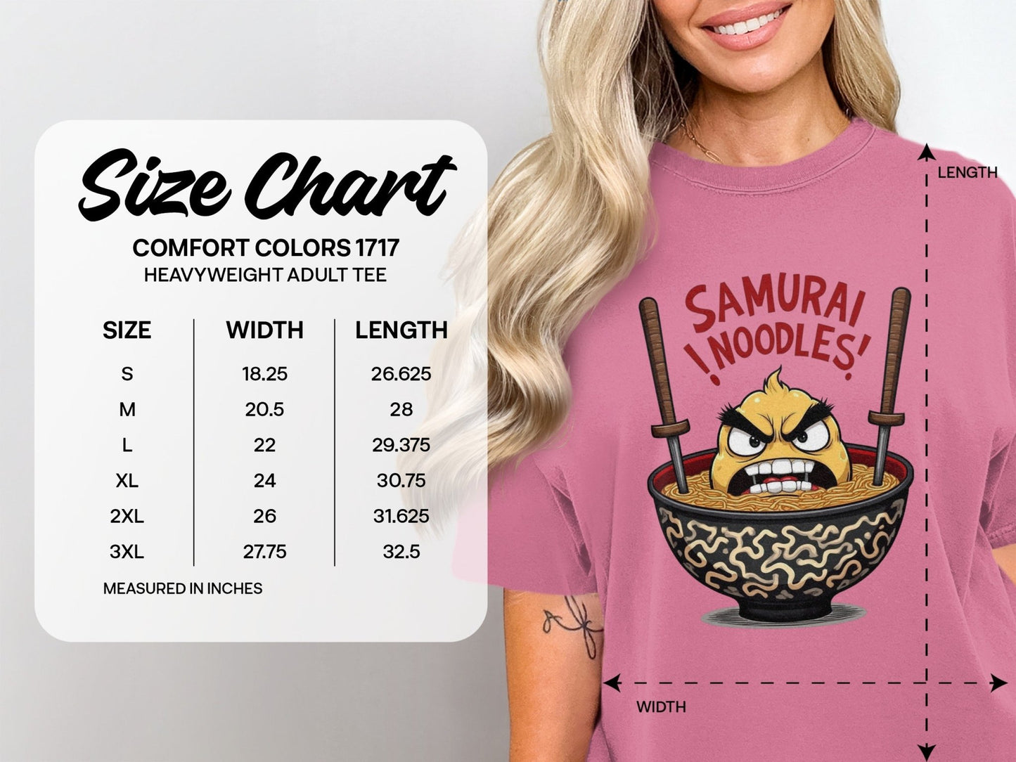 Samurai Noodles T-Shirt, Funny Food Shirt, Ramen T-Shirt, Japanese Food T-Shirt, Anime Shirt, Foodie Gift, Unique T-Shirt, Gift for Ramen - IconVexa