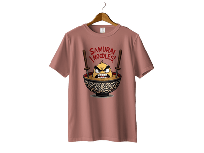 Samurai Noodles T-Shirt, Funny Food Shirt, Ramen T-Shirt, Japanese Food T-Shirt, Anime Shirt, Foodie Gift, Unique T-Shirt, Gift for Ramen - IconVexa