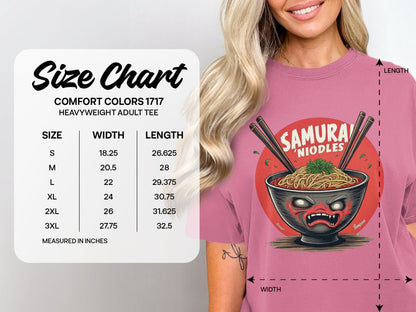 Samurai Noodles T-Shirt, Ramen Bowl Shirt, Japanese Food Tee, Anime Style Top, Unique Graphic Tee, Gift for Foodies, Trendy T-Shirt - IconVexa