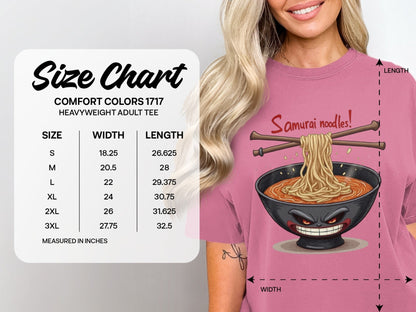 Samurai Noodles T Shirt, Ramen Bowl Tee, Japanese Food Shirt, Anime T Shirt, Funny Foodie Gift, Unique Graphic Tee, Trendy Shirt for Men - IconVexa