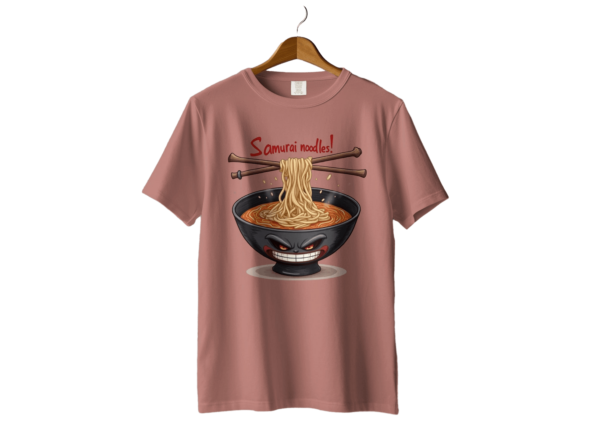 Samurai Noodles T Shirt, Ramen Bowl Tee, Japanese Food Shirt, Anime T Shirt, Funny Foodie Gift, Unique Graphic Tee, Trendy Shirt for Men - IconVexa