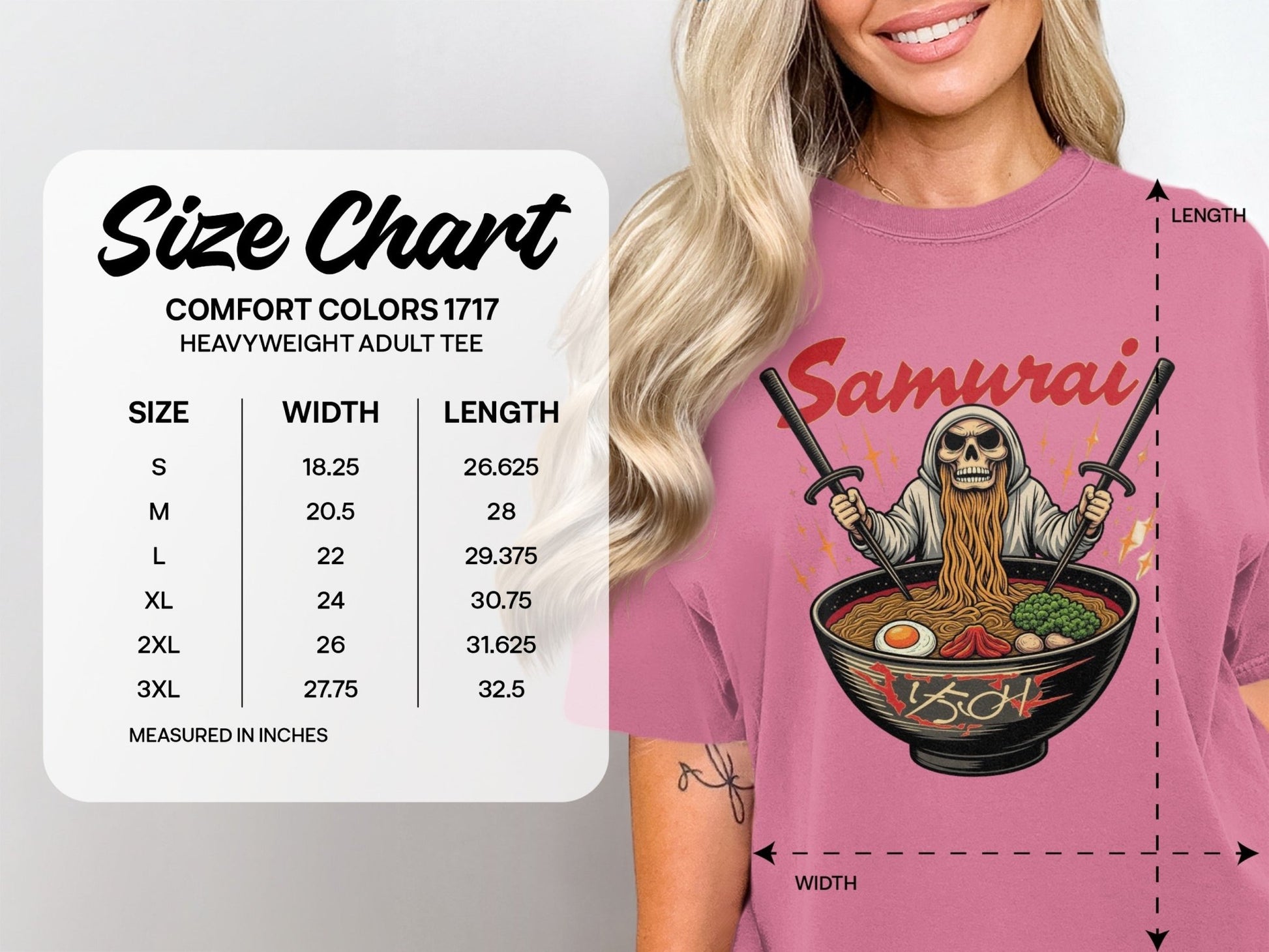 Samurai Ramen T-Shirt, Japanese Food Tee, Skull Warrior Shirt, Anime Style, Unique Graphic TShirt, Gift Idea, Trendy T Shirts - IconVexa