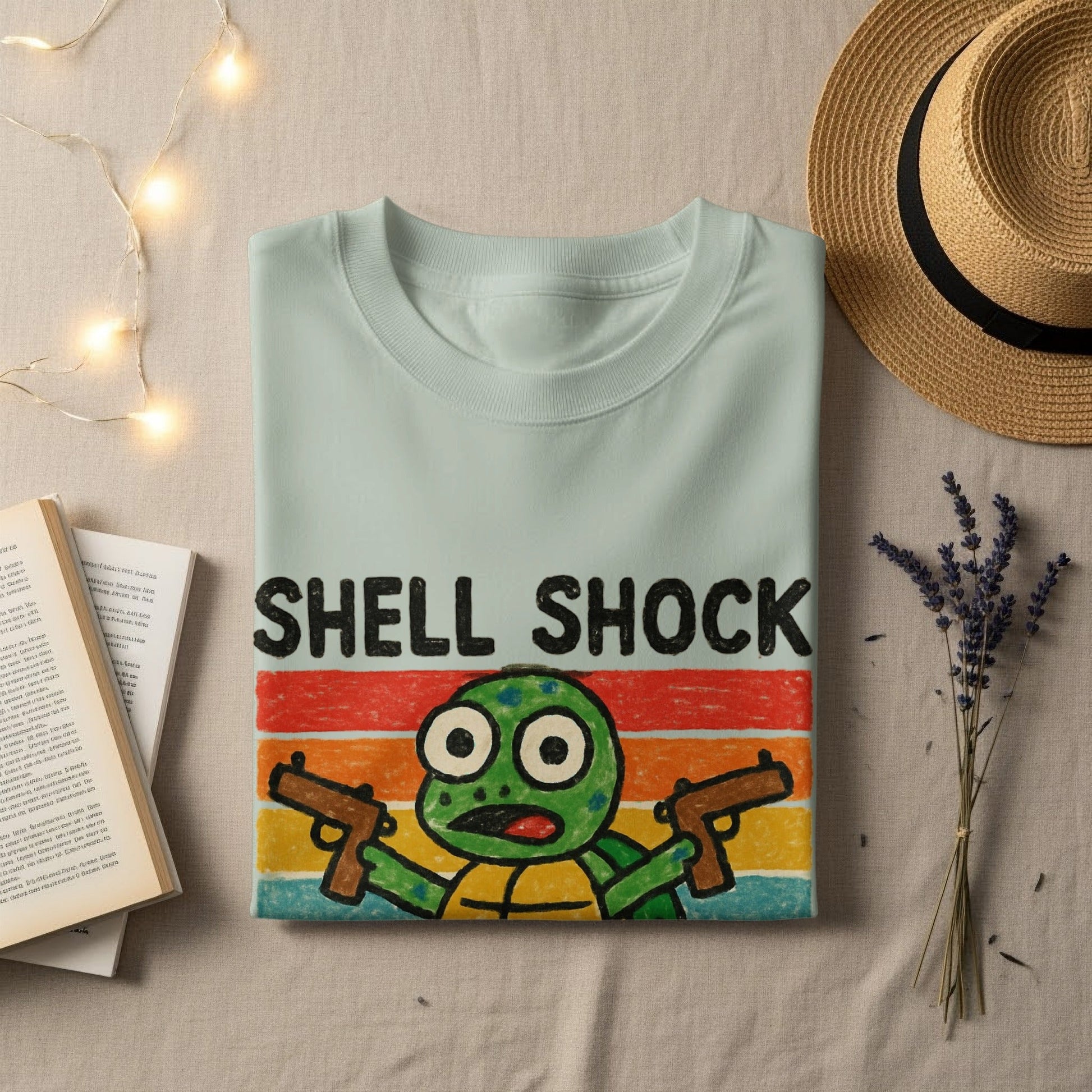 Shell Shock Turtle T-Shirt, Funny Turtle Shirt, Retro Turtle Design, Cute Animal Tee, Unique Graphic Tee, Gift for Turtle Lovers, Cool - IconVexa