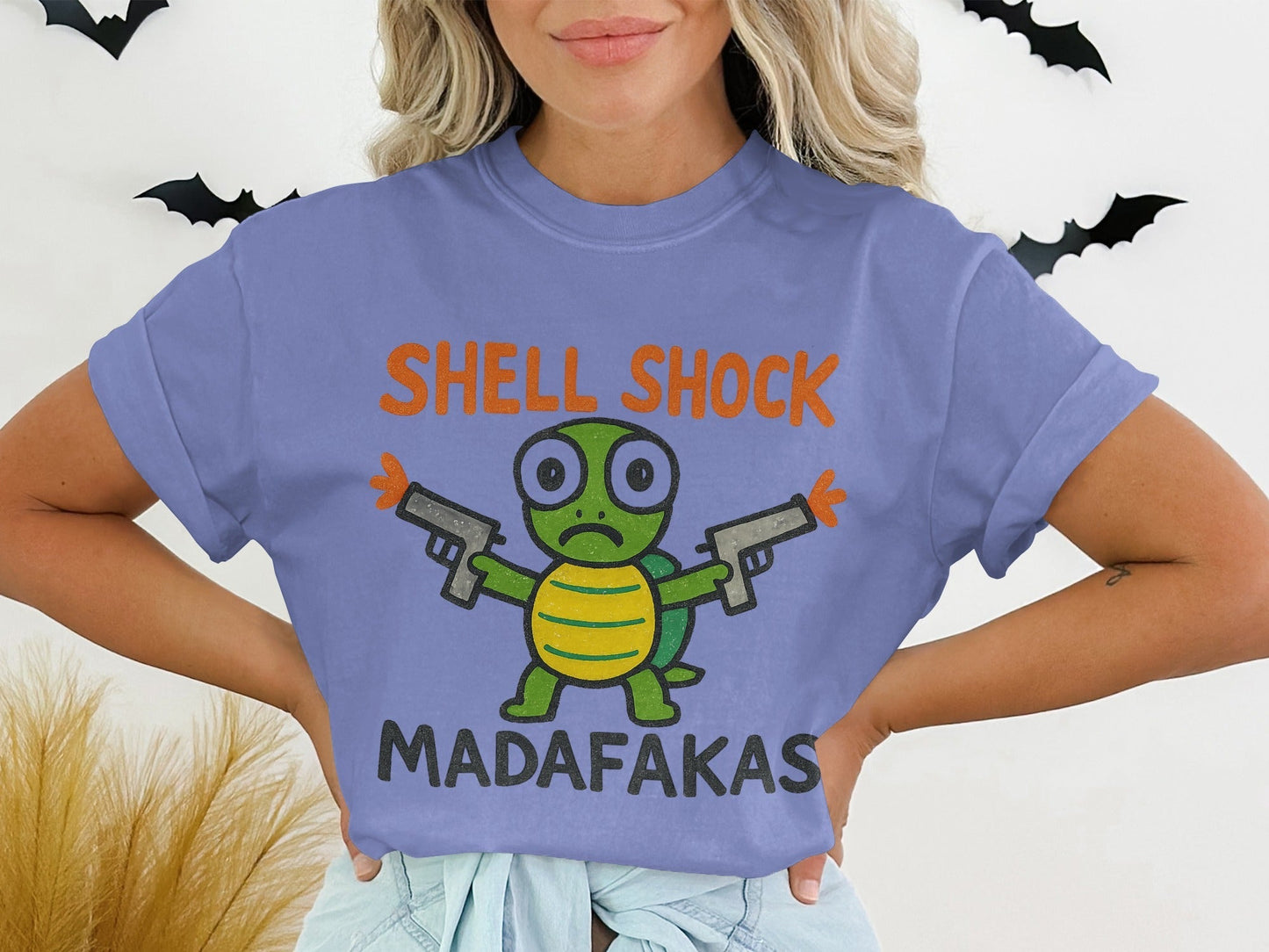 Shell Shock Turtle T-Shirt, Funny Turtle Shirt, Turtle Madafakas Tee, Novelty Turtle Gift, Cartoon Animal T-Shirt, Unique Design Shirt, Gift - IconVexa
