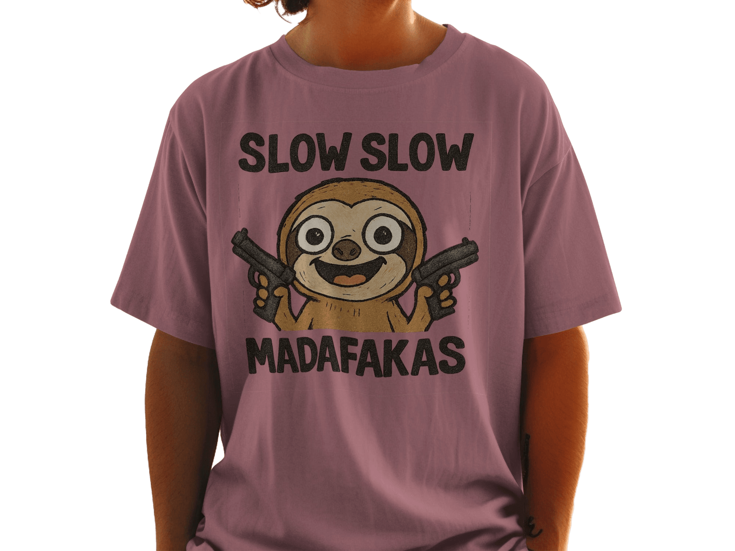 Slow Sloth Madarakas T-Shirt, Funny Sloth Tee, Graphic Tee Shirt, Sarcastic T-Shirt, Animal Lover Shirt, Novelty T-Shirt - IconVexa