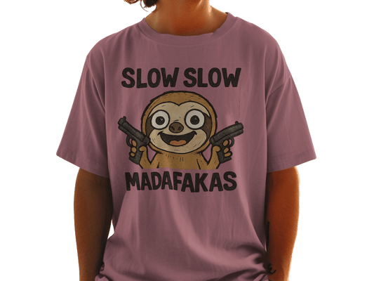 Slow Sloth Madarakas T-Shirt, Funny Sloth Tee, Graphic Tee Shirt, Sarcastic T-Shirt, Animal Lover Shirt, Novelty T-Shirt - IconVexa