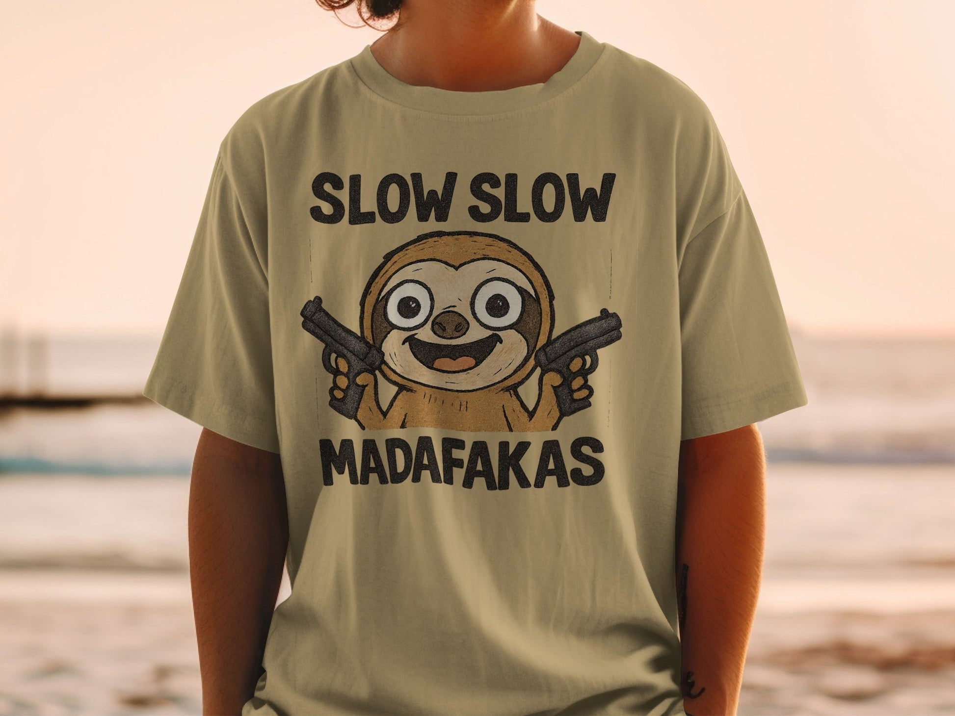 Slow Sloth Madarakas T-Shirt, Funny Sloth Tee, Graphic Tee Shirt, Sarcastic T-Shirt, Animal Lover Shirt, Novelty T-Shirt - IconVexa