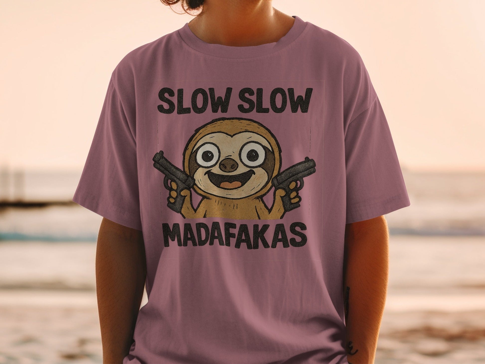 Slow Sloth Madarakas T-Shirt, Funny Sloth Tee, Graphic Tee Shirt, Sarcastic T-Shirt, Animal Lover Shirt, Novelty T-Shirt - IconVexa