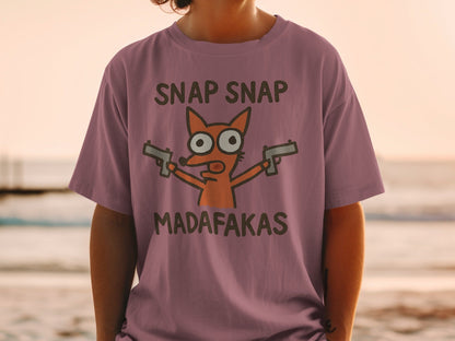 Snap Snap Madafakas T-Shirt, Funny Fox T-Shirt, Cool Animal Tee, Graphic T Shirt, Trending Tshirt, Popular T-Shirt, Gift for Fox Lover - IconVexa
