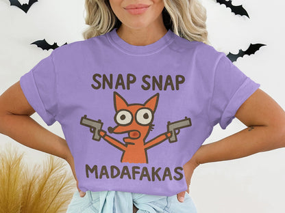 Snap Snap Madafakas T-Shirt, Funny Fox T-Shirt, Cool Animal Tee, Graphic T Shirt, Trending Tshirt, Popular T-Shirt, Gift for Fox Lover - IconVexa