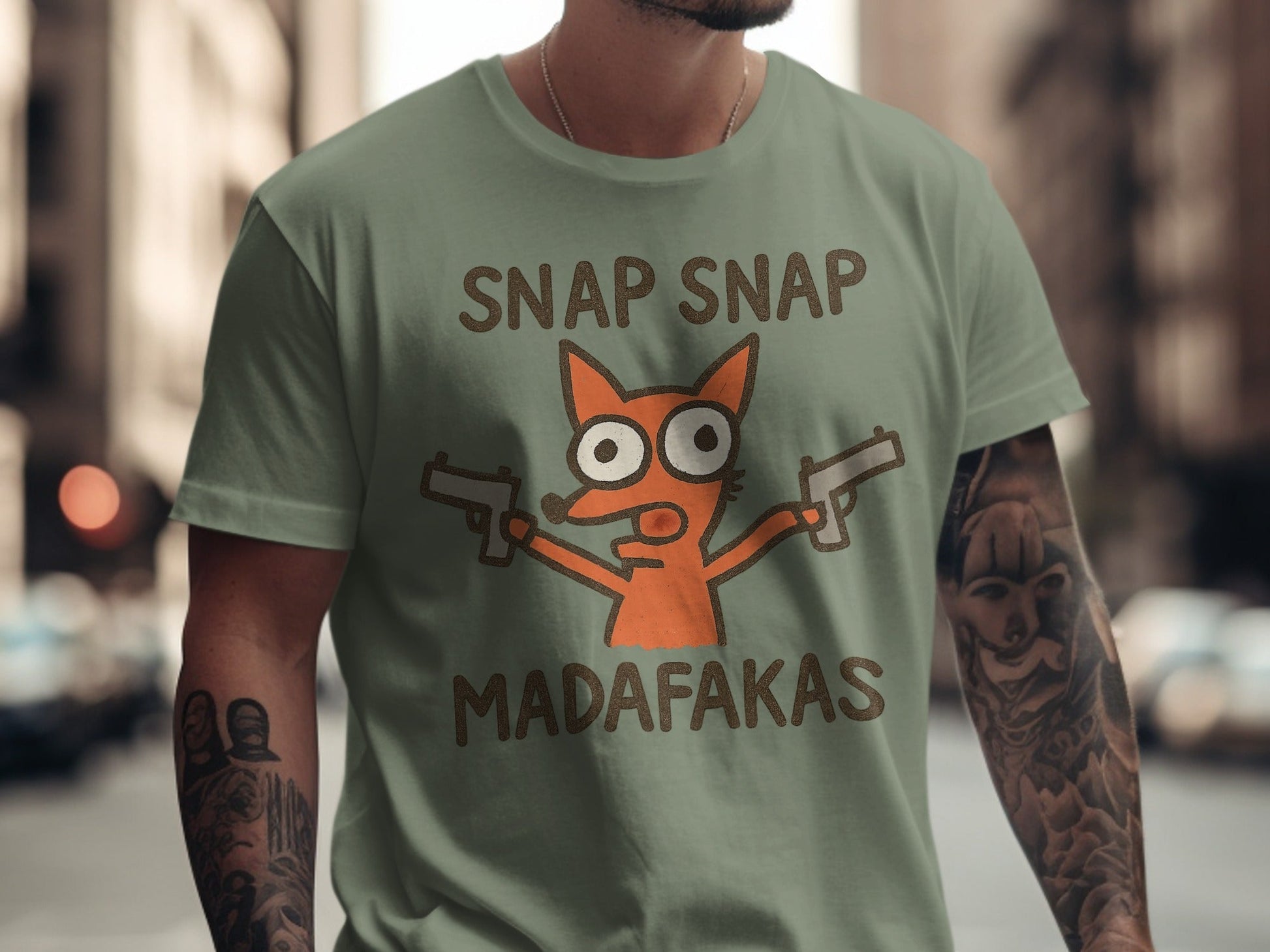 Snap Snap Madafakas T-Shirt, Funny Fox T-Shirt, Cool Animal Tee, Graphic T Shirt, Trending Tshirt, Popular T-Shirt, Gift for Fox Lover - IconVexa