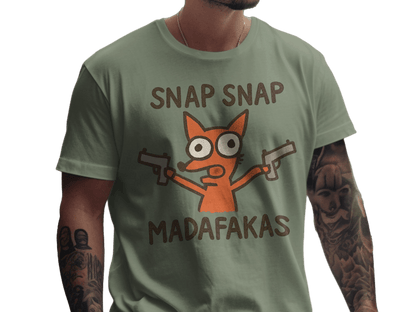 Snap Snap Madafakas T-Shirt, Funny Fox T-Shirt, Cool Animal Tee, Graphic T Shirt, Trending Tshirt, Popular T-Shirt, Gift for Fox Lover - IconVexa