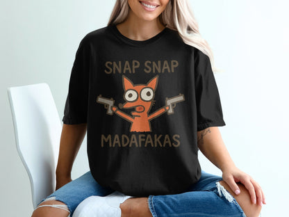 Snap Snap Madafakas T-Shirt, Funny Fox T-Shirt, Cool Animal Tee, Graphic T Shirt, Trending Tshirt, Popular T-Shirt, Gift for Fox Lover - IconVexa