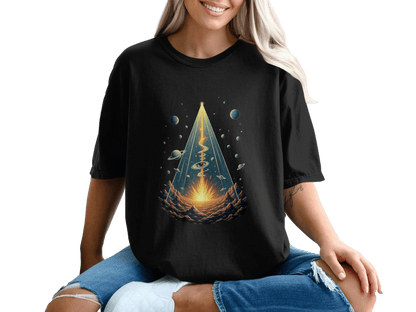 Space Journey Design A Portal Scene Unisex Trendy T-Shirt - IconVexa