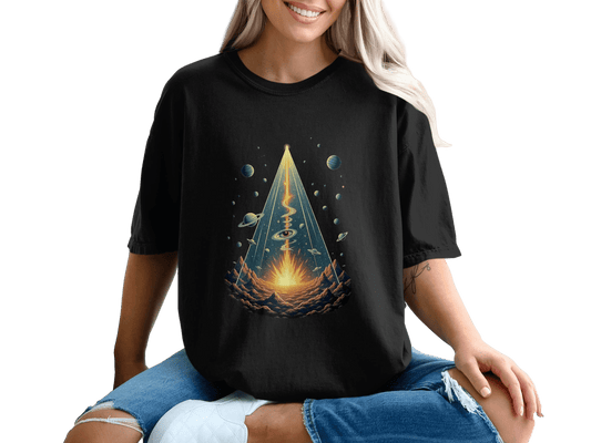 Space Journey Design A Portal Scene Unisex Trendy T-Shirt - IconVexa