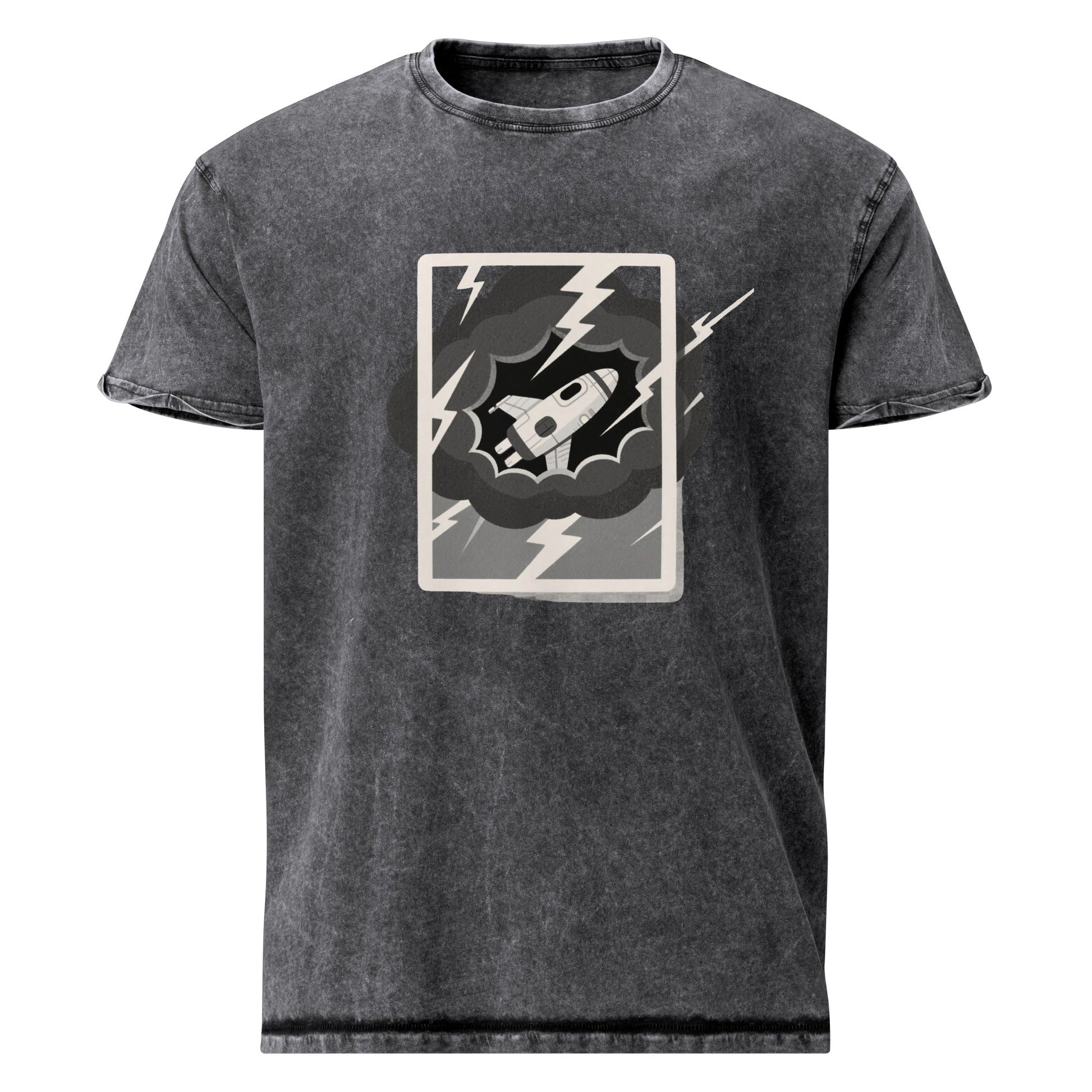 Storm Rocket Tee | Retro Space Theme Shirt | Cool Sci - Fi Graphic for Outer Space Lovers - IconVexa