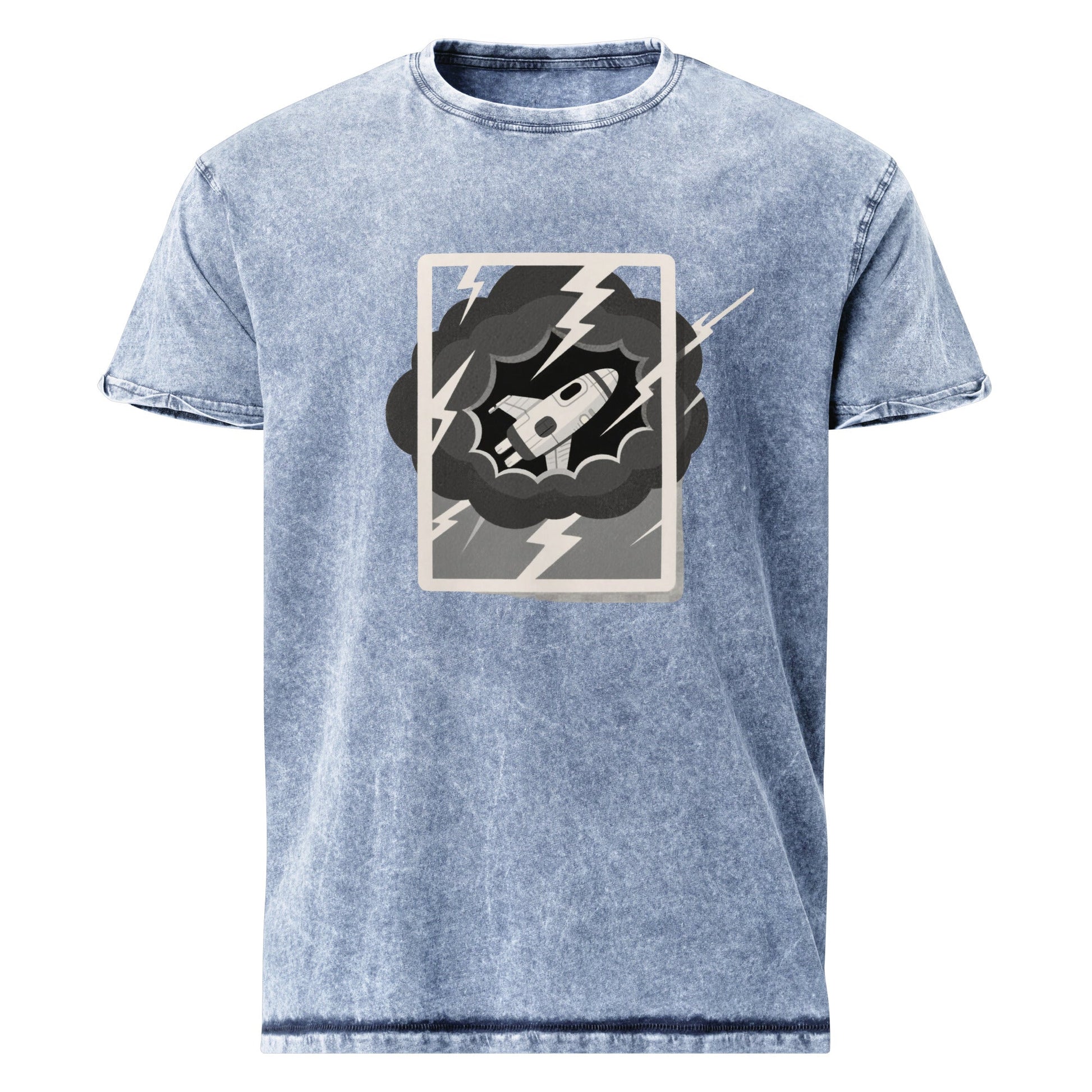 Storm Rocket Tee | Retro Space Theme Shirt | Cool Sci - Fi Graphic for Outer Space Lovers - IconVexa