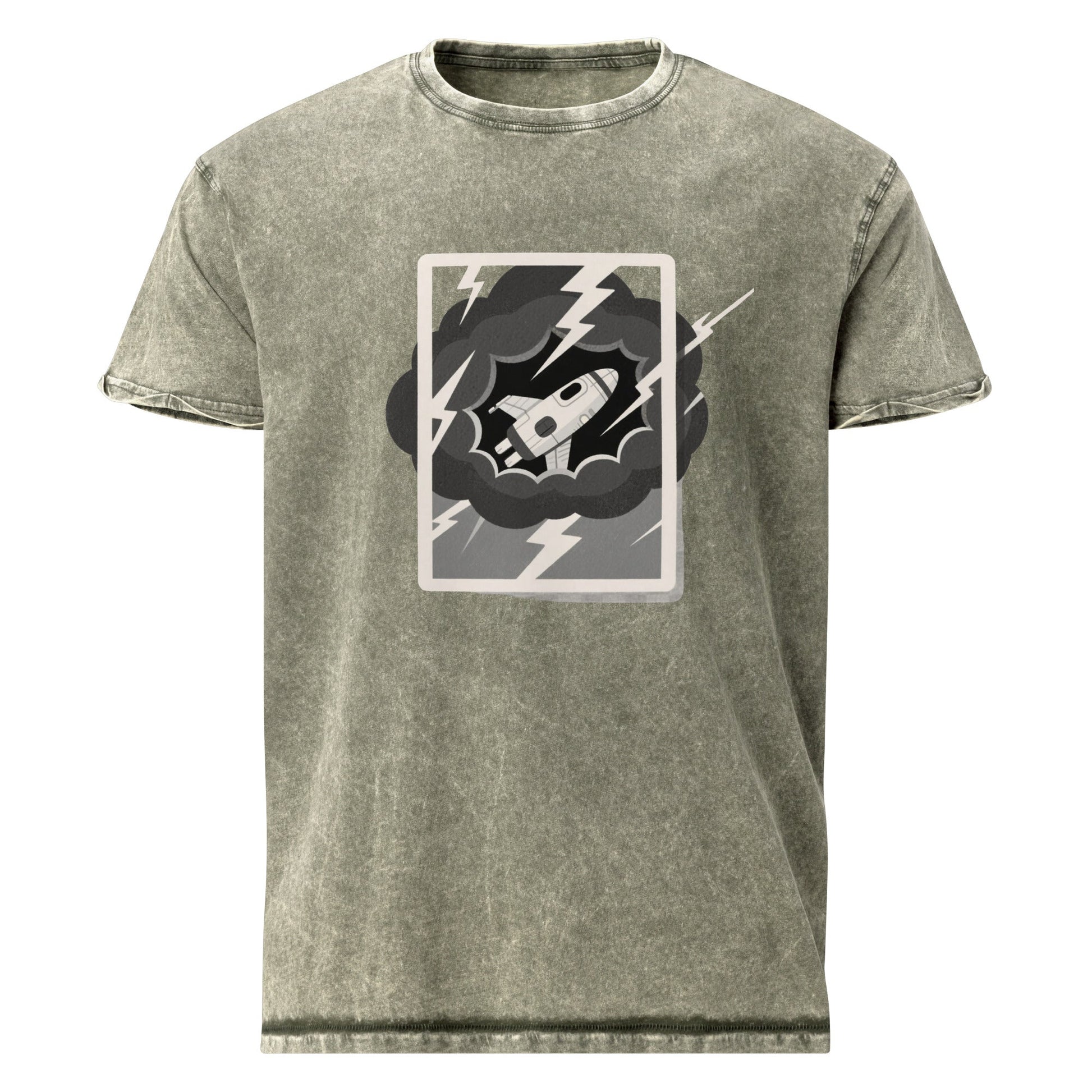 Storm Rocket Tee | Retro Space Theme Shirt | Cool Sci - Fi Graphic for Outer Space Lovers - IconVexa