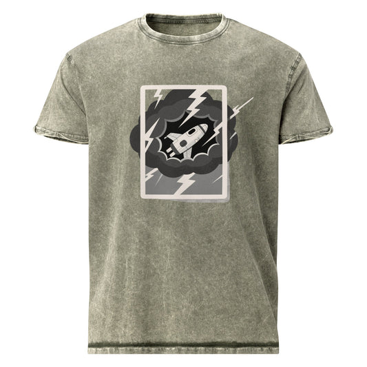 Storm Rocket Tee | Retro Space Theme Shirt | Cool Sci - Fi Graphic for Outer Space Lovers - IconVexa