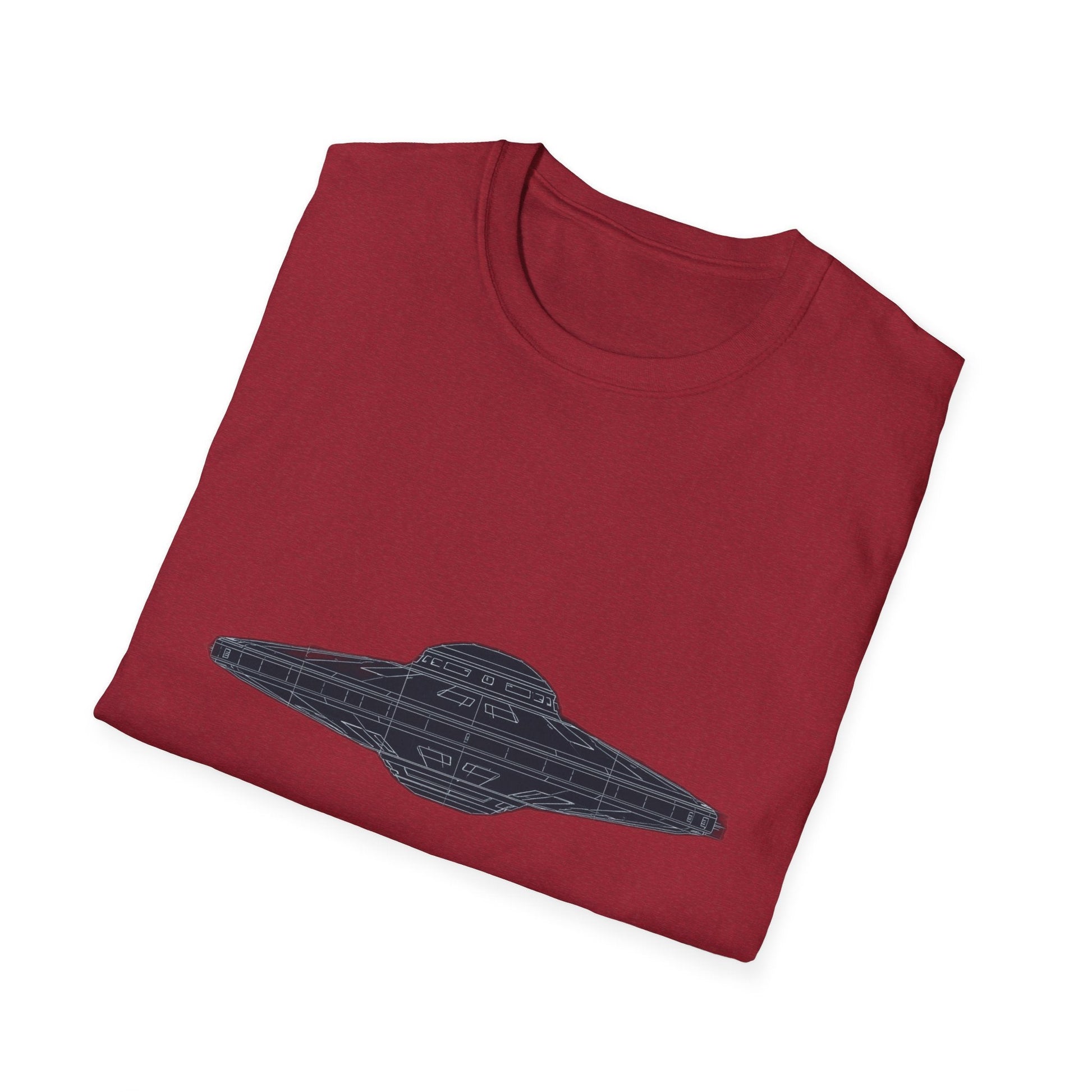 Stylish UFO Unisex Softstyle T-Shirt, Casual Tee, Space Lover Gift, Everyday Wear, Unique Graphic Shirt - IconVexa