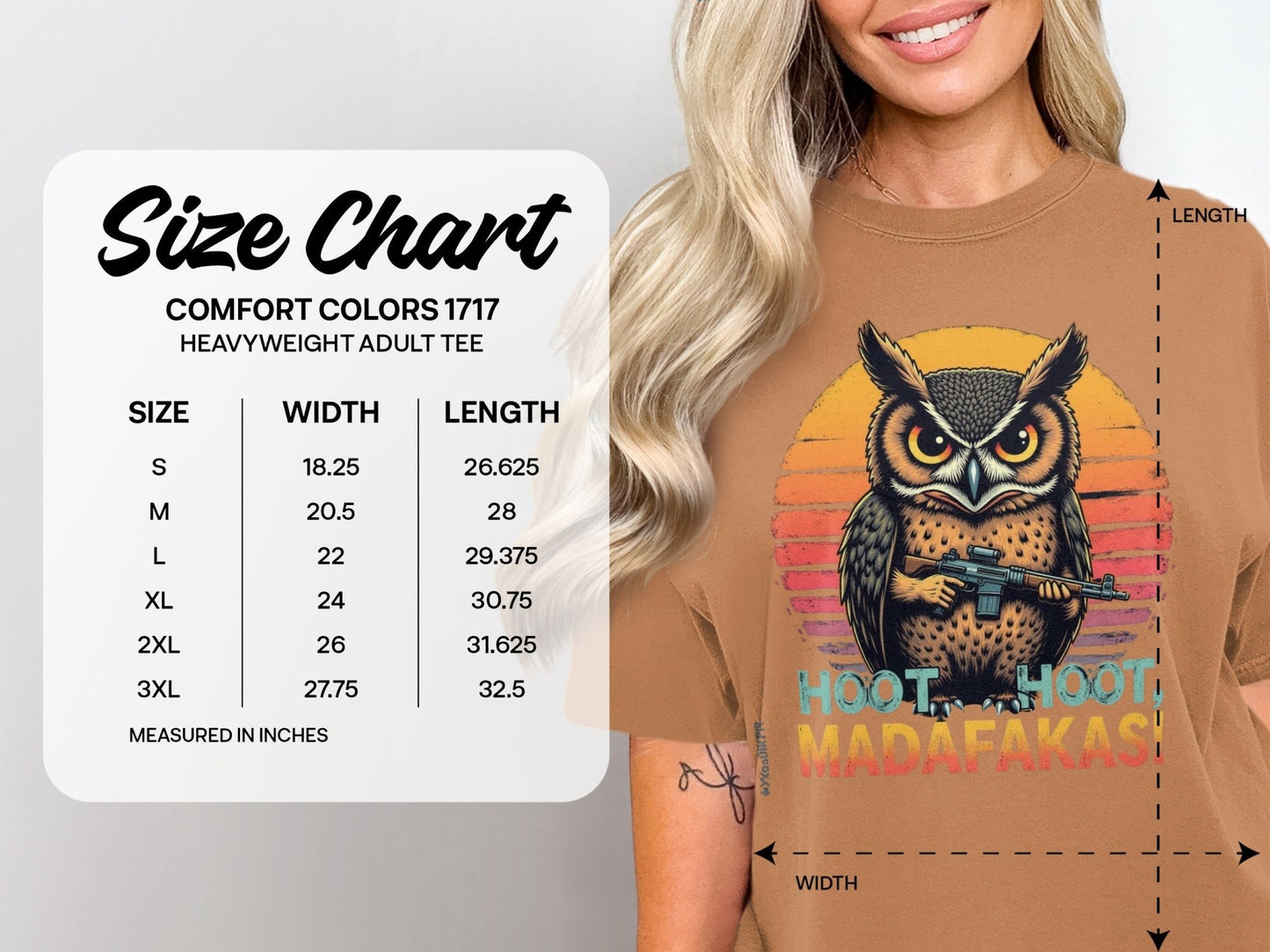 T-Shirt Owl With Gun Tee, Hoot Hoot Madafakas Shirt, Funny Owl Shirt, Animal Shirt, Novelty T Shirt, Graphic Tee, Trendy Shirt - IconVexa
