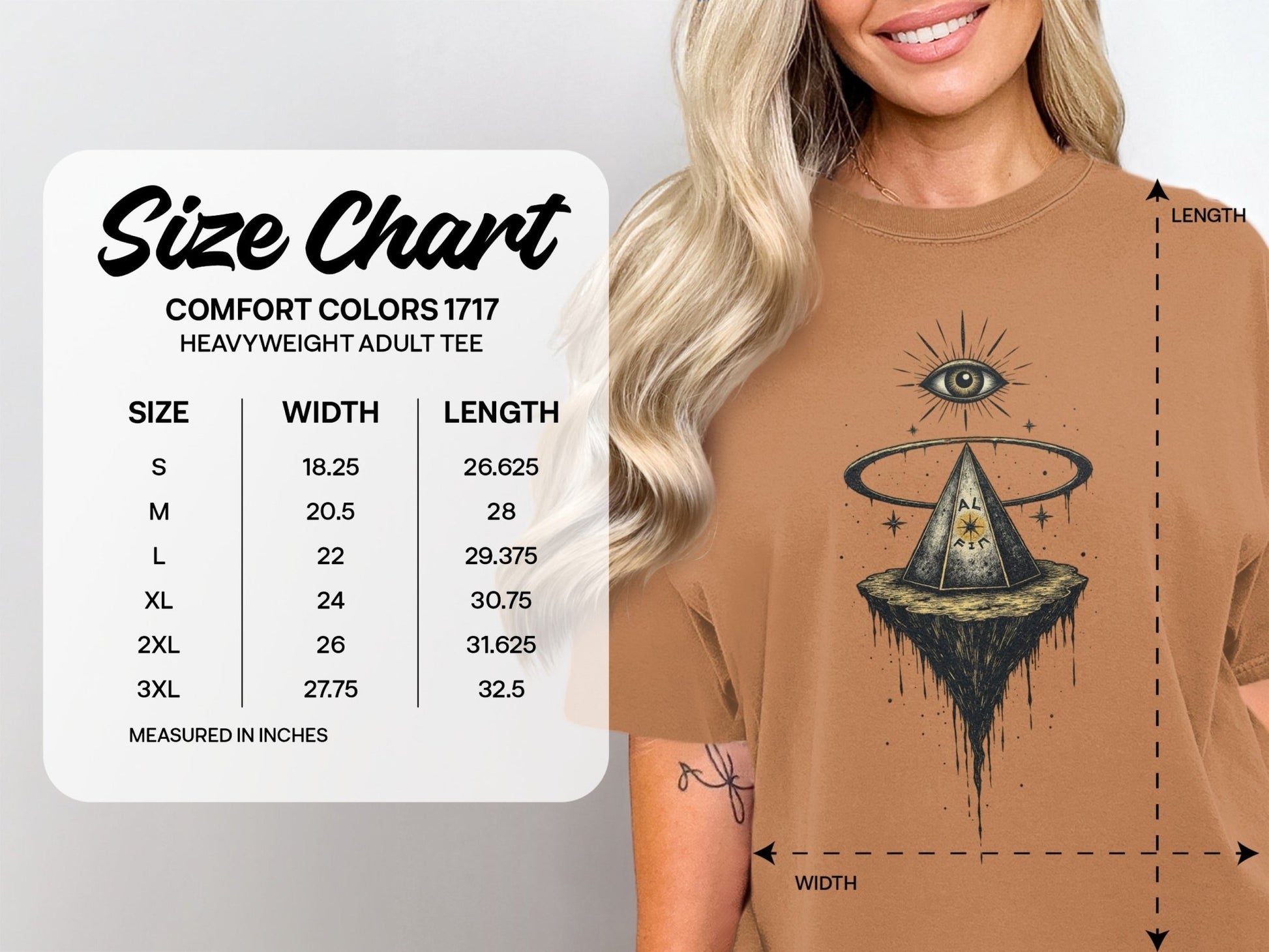 The All Seeing Eye Above Pyramid Graphic Art T-Shirt - IconVexa