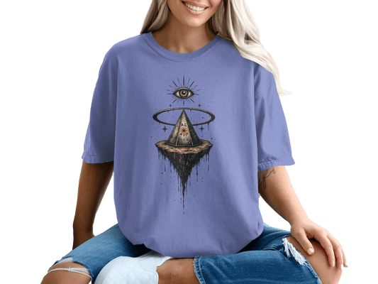 The All Seeing Eye Above Pyramid Graphic Art T-Shirt - IconVexa