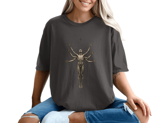 The Man With Six Arms Artistic Symbolism Graphic T-Shirt - IconVexa