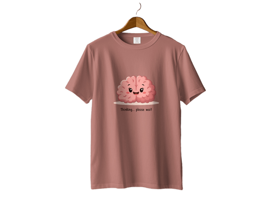 Thinking Brain T-Shirt, Funny Brain Tee, Cute Brain Shirt, Gift for Nerds, Science T Shirt, Medical Student Gift, Smart T-Shirt, Unisex - IconVexa