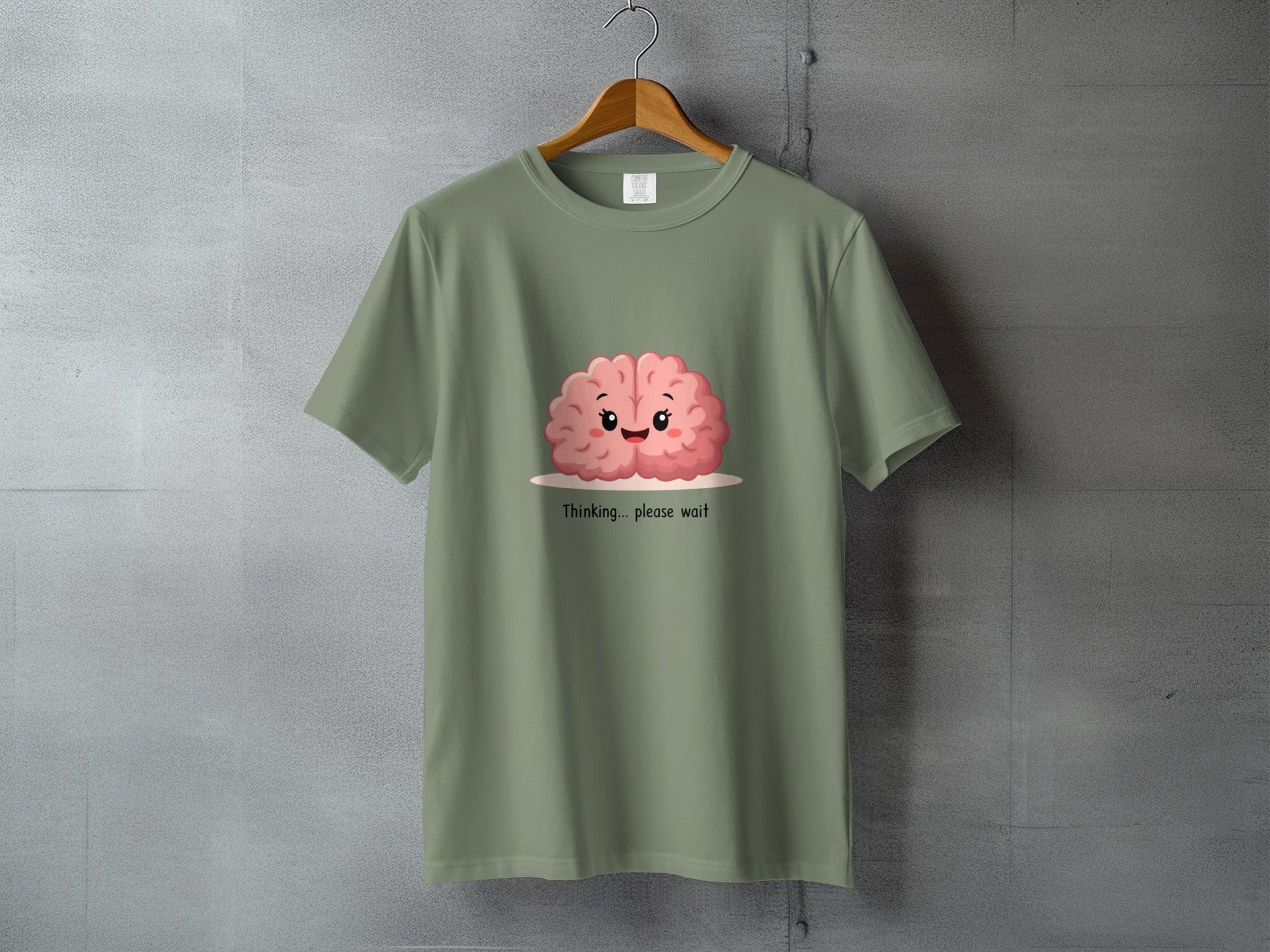 Thinking Brain T-Shirt, Funny Brain Tee, Cute Brain Shirt, Gift for Nerds, Science T Shirt, Medical Student Gift, Smart T-Shirt, Unisex - IconVexa