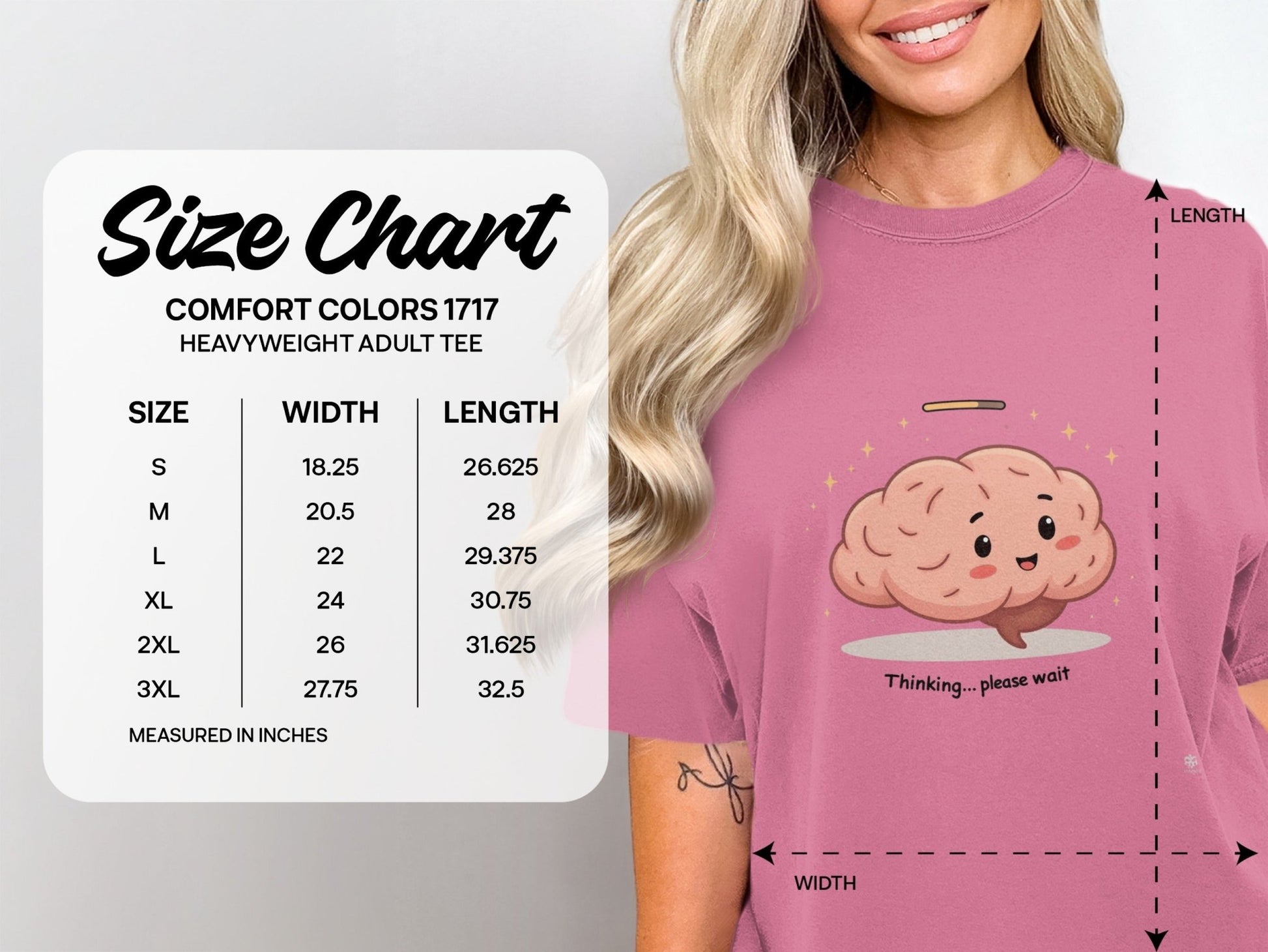Thinking Brain T-Shirt, Funny Brain Tee, Loading Brain Shirt, Cute Brain Apparel, Intellectual Gift, Graphic Tee, T-Shirt - IconVexa