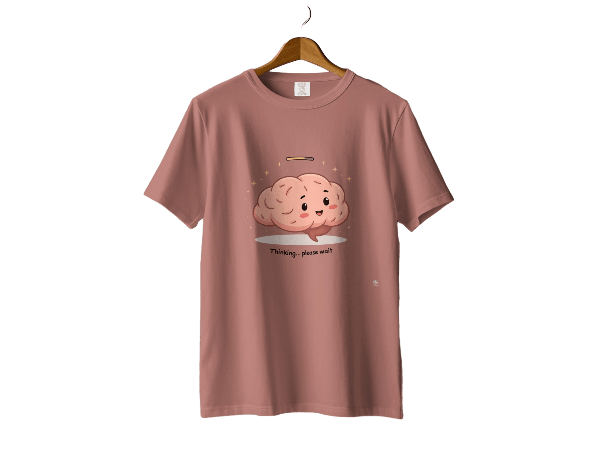 Thinking Brain T-Shirt, Funny Brain Tee, Loading Brain Shirt, Cute Brain Apparel, Intellectual Gift, Graphic Tee, T-Shirt - IconVexa